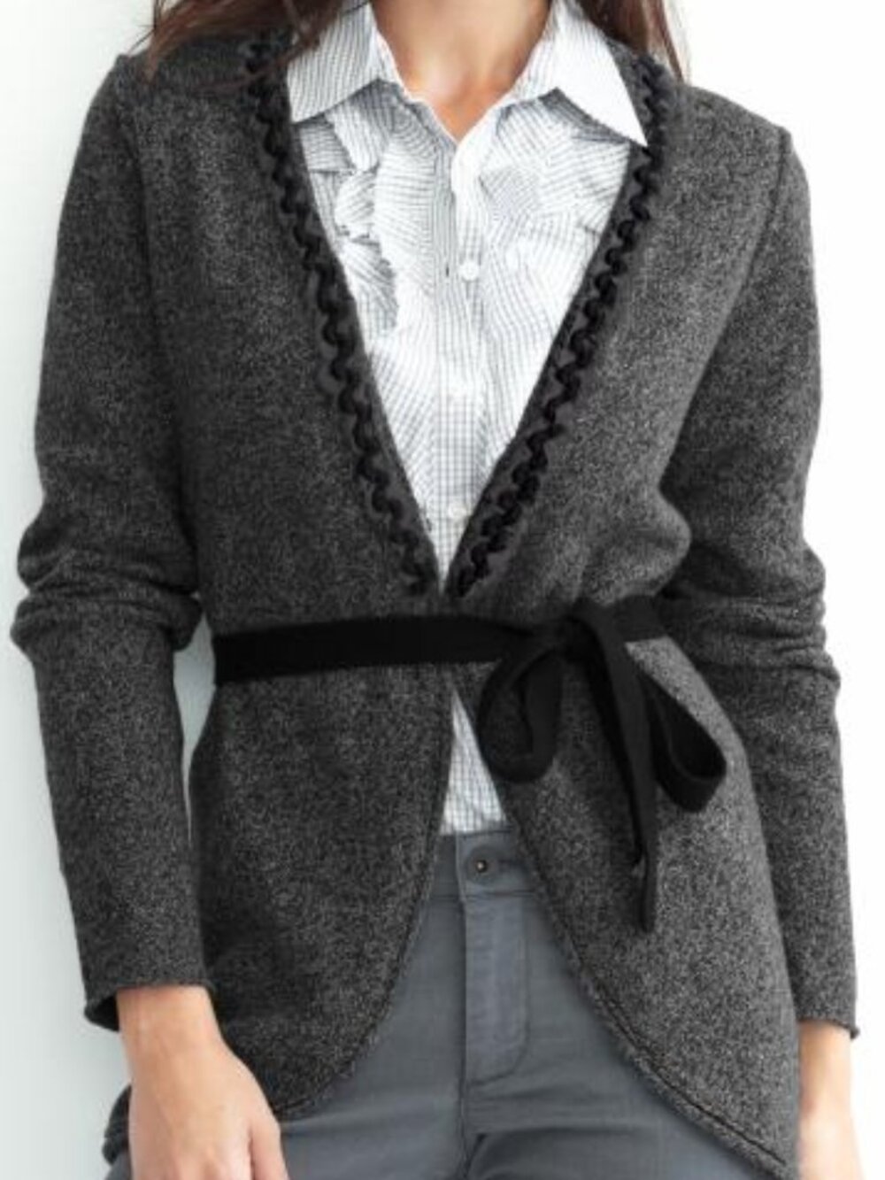 Banana Republic Ruffle tie cardigan